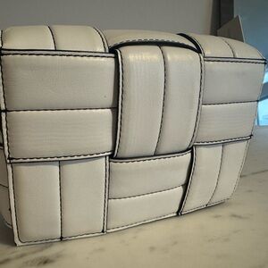 White Woven Leather Bag